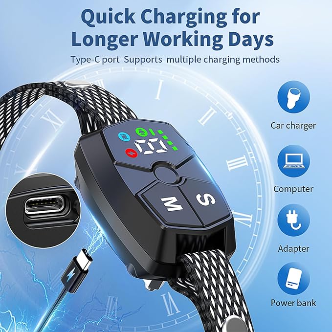 JeaTone Dog Bark Collar 8 Adjustable