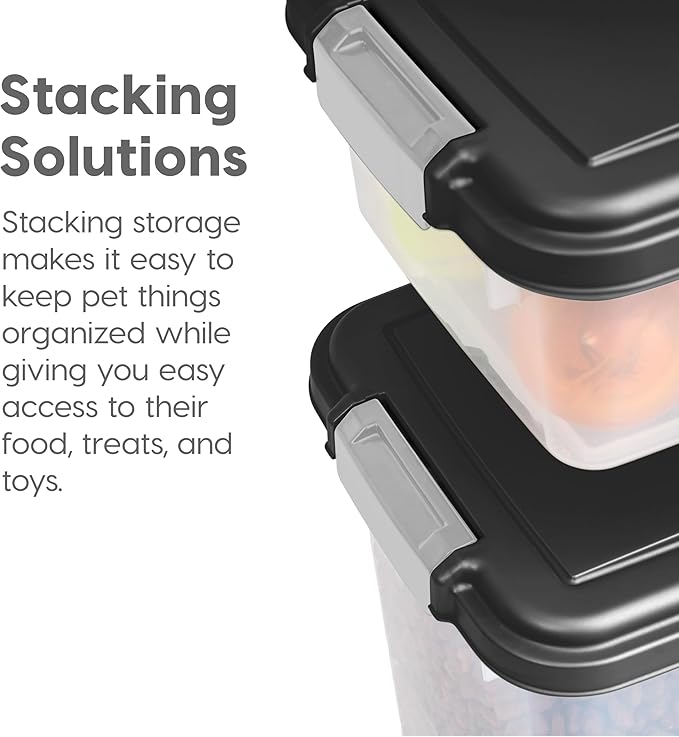 IRIS USA Dog Food Storage Container 30 lbs 11 lbs 2-Cup Scoop,