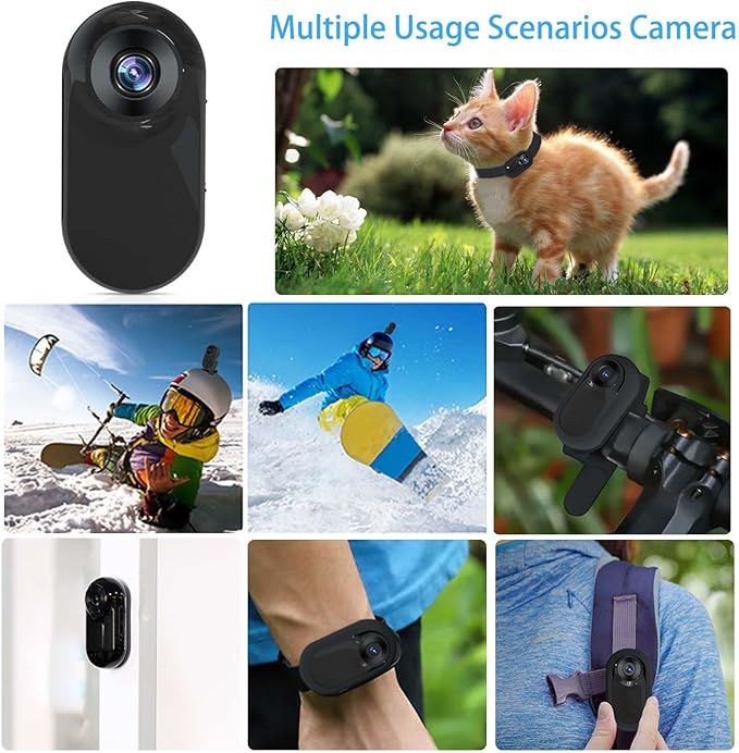 Updated Cat Camera Collar with 16GB SD Card 1080P Dog