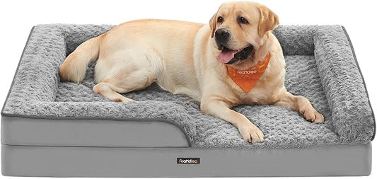 Feandrea Orthopaedic Dog Bed for Large Dogs 42 x 32 x 7 Inches, UPGW253G01