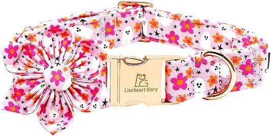 Lionheart glory Premium Halloween Dog Collars Flower Dog