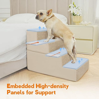 Supet Tall Dog Stairs for Small Medium Large Dogs to Get on Bed