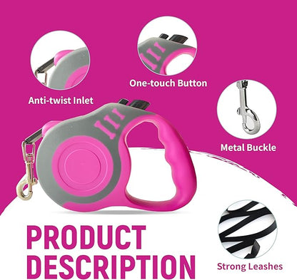 Retractable Dog Leash Automatic Telescopic Tractor Dog Tape 10/16 FT