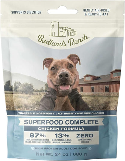 by Katherine Heigl- Superfood Complete, Air-Dried Adult Dog Food - High Protein, Zero Fillers, Superfood Nutrition (24 oz., Premium Chicken)