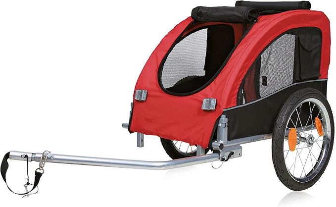 TRIXIE Convertible Dog Bike Trailer and Pet Stroller for Small to Medium Dogs up to 48 lbs