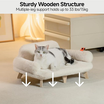 MEWOOFUN Cat Bed with Removable Washable Cover