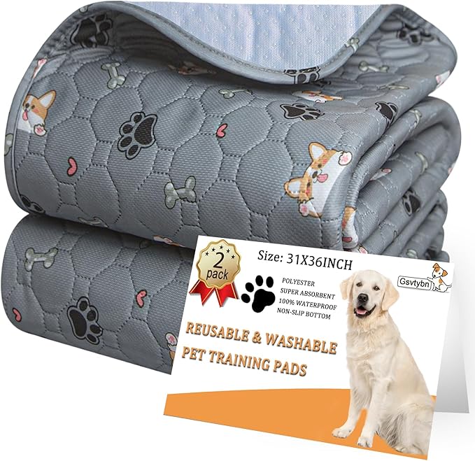 Washable Pee Pads for Dogs 2Pack 31''x36''