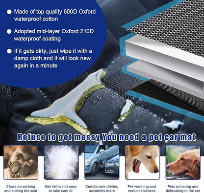 Ziciner Car Front Seat Dog Cover 600D Waterproof