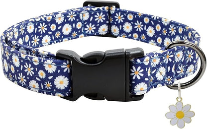 Flower Patterns Dog Collar with Accessories