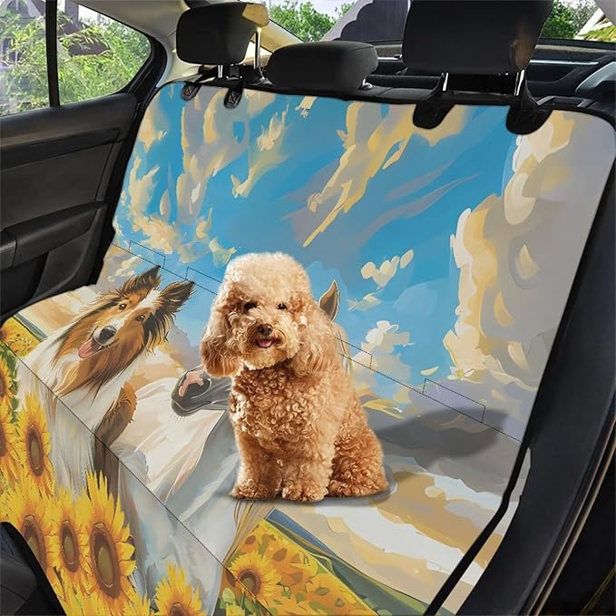 AFPANQZ Dog Horse Sunflower Dog Dog Back Seat