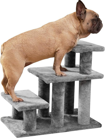 Pawque Dog Stairs for Small Dogs Old Cats 3 Combination 3 Steps-Grey