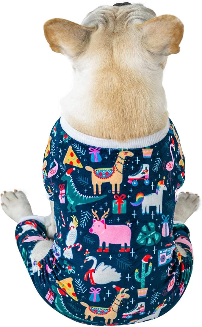 CuteBone Dog Pajamas Christmas Clothes Pjs for Small P108S