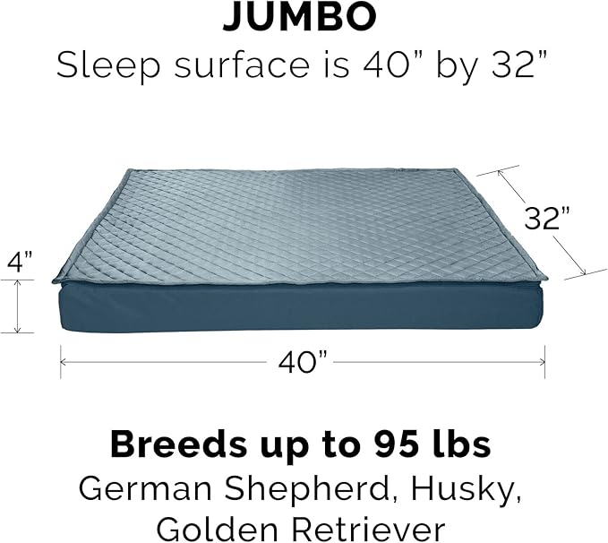 Furhaven Replacement Dog Bed Cover Water-Resistant Indoor/Outdoor Quilt Top Convertible Mattress