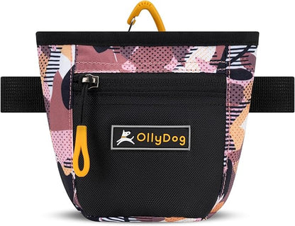 OllyDog Goodie Treat Bag, Dog Treat Pouch, Waist Belt Clip for Hands-Free Training, Magnetic Closure, Dog Training and Behavior Aids, Three Ways to Wear (Autumn Camo)