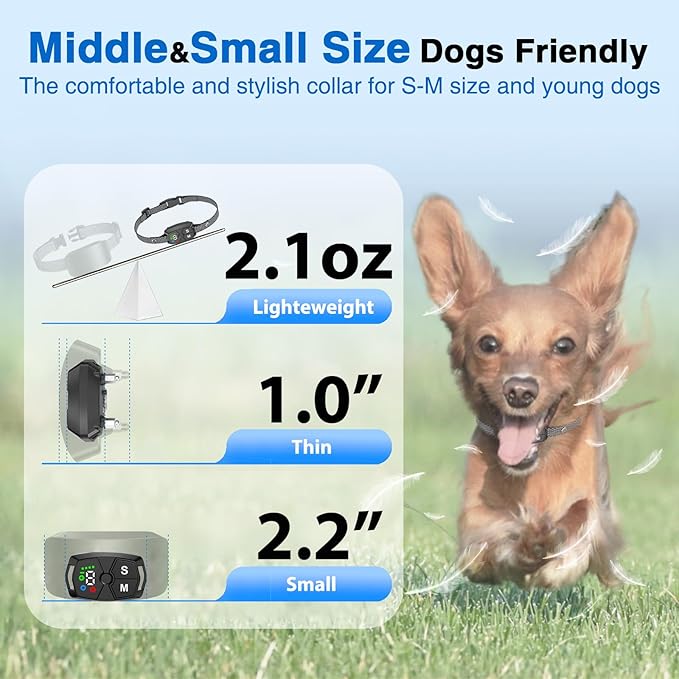 Dog Bark Collar 2024 Smart Modes，7 Adjustable