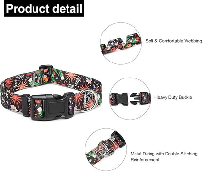 Adjustable Dog Collar with Patterns