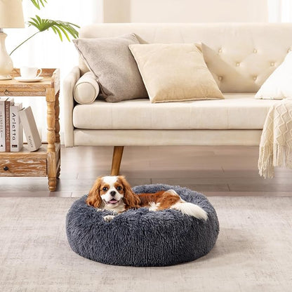 Calming Dog Bed for Medium Large Dogs 31", Dark