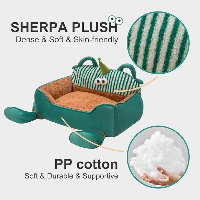 Jiupety Small Dog Bed Square 21", 12lbs,