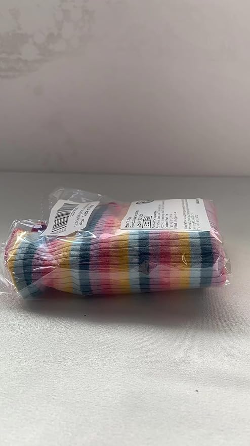 Small Medium Dog Clothes Rainbow Striped Dog Shirts Stretchable Long Sleeve Cat T-Shirt Pet Outfits for Chihuahua Yorkie Teddy (Pink Edge