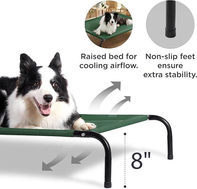 Bedsure Large Elevated Cooling Outdoor Dog Bed 49 inches