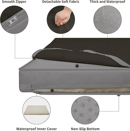 Easy-Going Dog Bed for Medium Dogs (30x20x3 in,