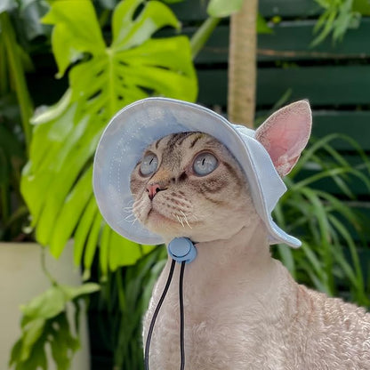 Pet hat with Ear Holes Sunscreen Baseball Cap Suitable for Small and Medium-Sized Dogs Outdoor Climbing hat in Summer Pet Products (Medium