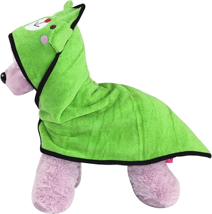 Goclothod Pet Hooded Bath Towel Puppy Drying Bath Towel Absorbent Bathrobe Warm Blanket