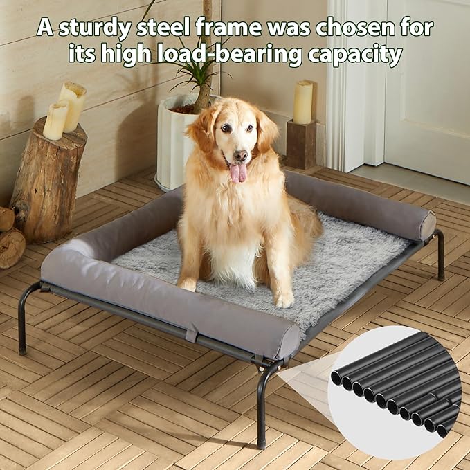 RRPETHOME Large Elevated Cooling Dog Bed