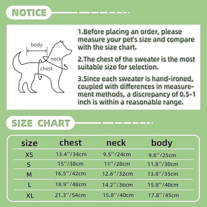 Dog Warm Winter Sweater MengMengDa Pet Dog Clothes