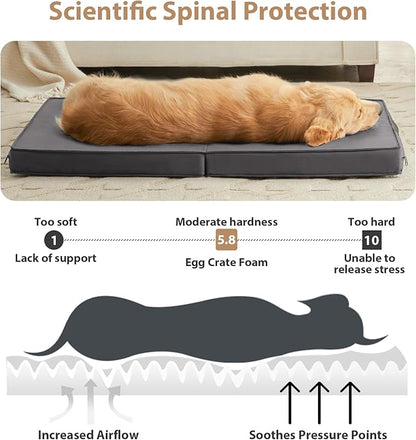 RRPETHOME Waterproof Outdoor Dog Beds Large Sized Dog