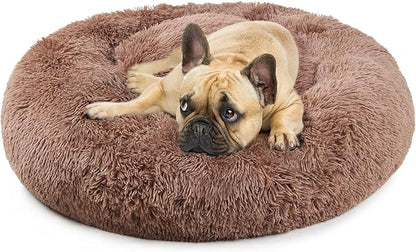 Dog Beds for Medium Dogs Washable Donut French 2 Cats 30 Inches
