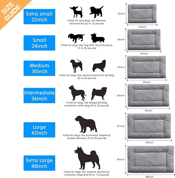 Dog Beds Crate Pad for Medium/Large Dogs Fit Metal 36inch
