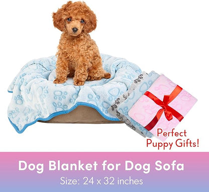 Stuffed 3pcs Premium Soft Dog Blankets for Small Dogs, Cat Blanket Calming Washable for Bed Couch Crate Protection Cover, Dog Puppy Kitten Essentials Christmas Dog Gifts, 24 * 32 inches