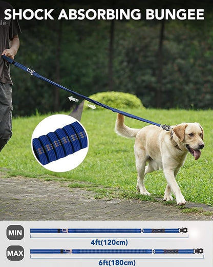 Joytale Tactical Dog Leash Heavy Duty 4-6FT Shock 2 Padded