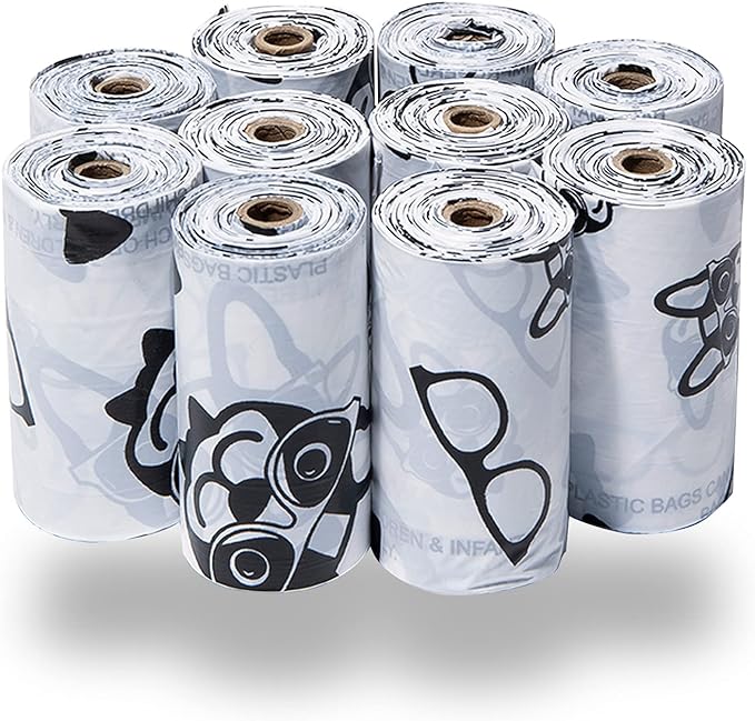 Best Pet Supplies Dog Poop Bags (150 Bags) for Waste Refuse Cleanup