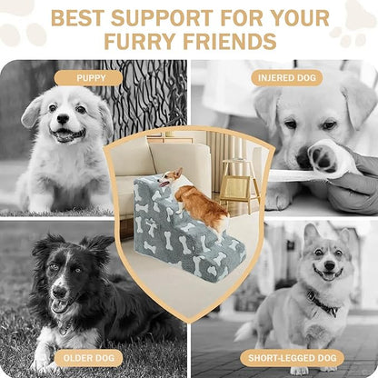 Dog Stairs for Small Dogs 2/3/4-Step Dog 4 - 1)