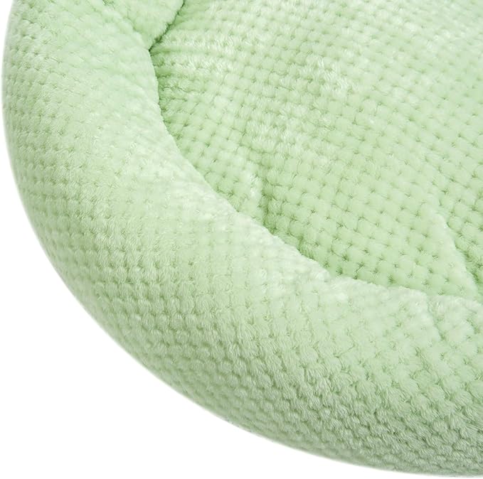 WONDER MIRACLE Fuzzy Deluxe Pet Beds, Super Plush Dog or Cat Beds Ideal for Dog Crates, Machine Wash & Dryer Friendly (24" x 24", Pastel Green)