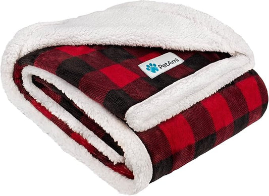 PetAmi Dog Blanket for Medium Large Dogs 40x60 Checker