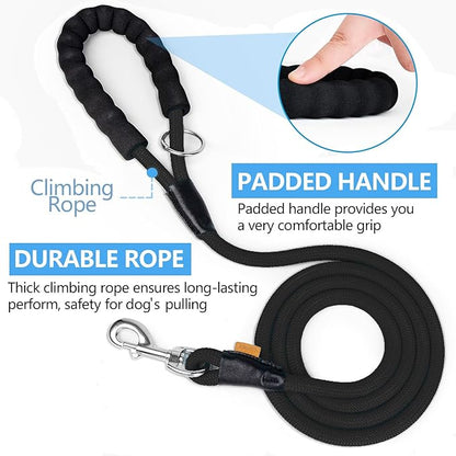 Dog Leash ((1/2") - 6FT, Black)