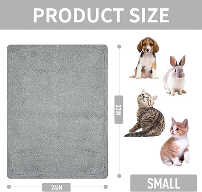 furrybaby Dog Blanket Soft Dog Blankets for Small Dogs Puppy Essentials Washable Fluffy Sherpa Fleece Cat Blanket 24x32 Inches for Bed Furniture Couch Sofa (Double-Layer Small