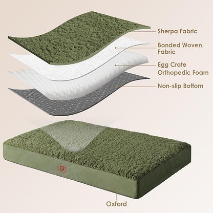 EHEYCIGA Orthopedic Dog Beds for Large Dogs with Removable Washable Cover 36x27