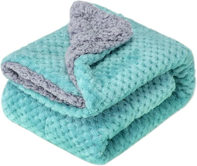 Fuzzy Blanket or Fluffy Blanket for Baby Girl or boy (40" x 48", DG-Blue