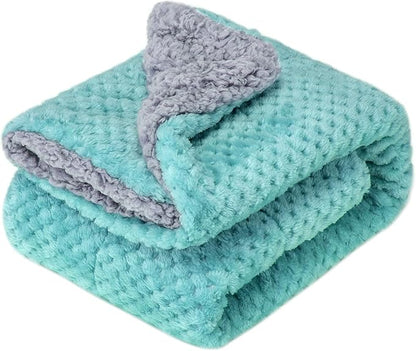 Fuzzy Blanket or Fluffy Blanket for Baby Girl or boy (40" x 48", DG-Blue