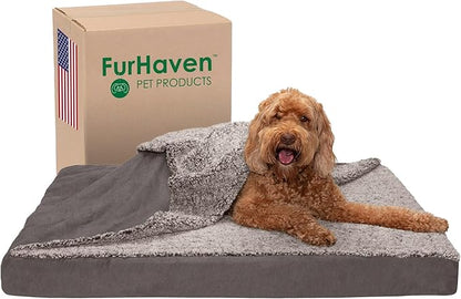 Furhaven Orthopedic Dog Bed for Large Dogs w/ Removable Washable Cover 95 lbs