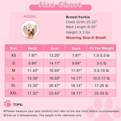 Dog Pajamas Pjs Spring Summer Dog Clothes for Small Dogs Girl Boy Soft Stretchy Puppy Clothes Onesie Cat Pet Jammies Outfit (Flamingo, Medium)