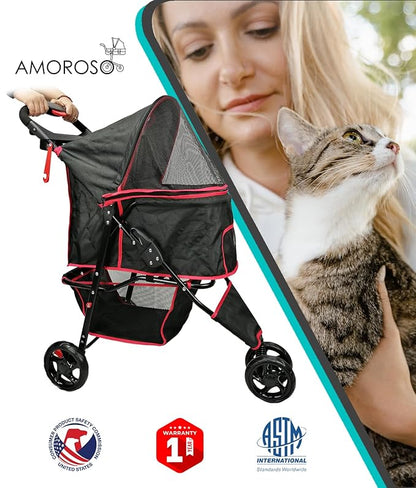 AmorosO Pet Stroller for Convenience and Mobility