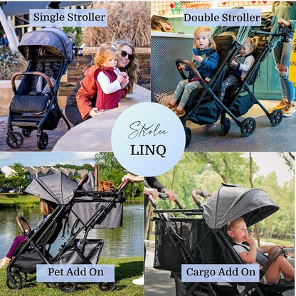 Luxury Pet Stroller & Personal Folding Shopping Cart on Premium Wheels – Lightweight Aluminum Frame – Removable Bassinet