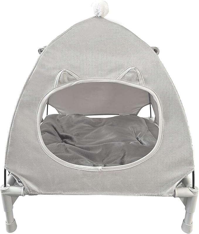 Love&go Elevated Dog Bed with Metal Frame (Small-18.5x18.5x5.5 inch,