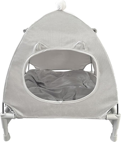 Love&go Elevated Dog Bed with Metal Frame (Small-18.5x18.5x5.5 inch,