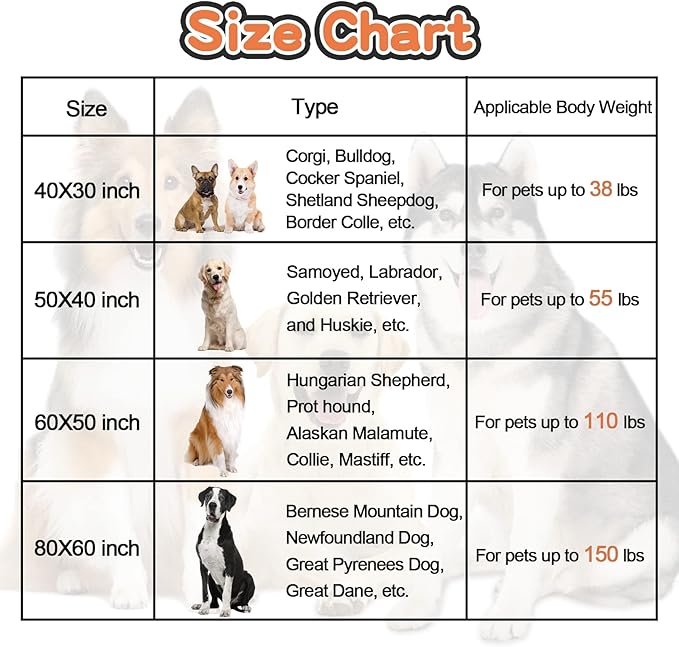 Large Dog Blanket-50 x 60" Soft Fleece Dog Blanket for Large Dog Washable